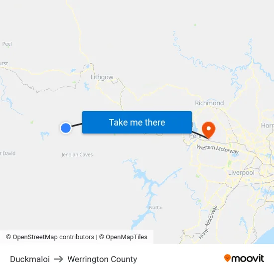 Duckmaloi to Werrington County map
