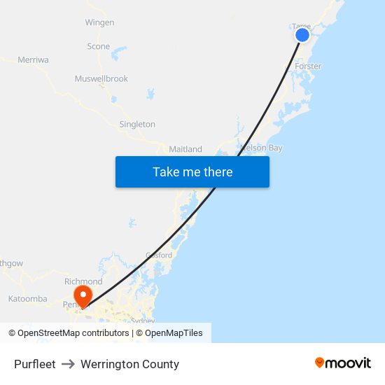 Purfleet to Werrington County map