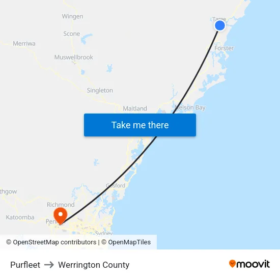 Purfleet to Werrington County map
