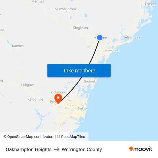 Oakhampton Heights to Werrington County map