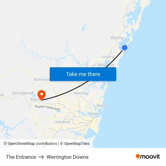 The Entrance to Werrington Downs map