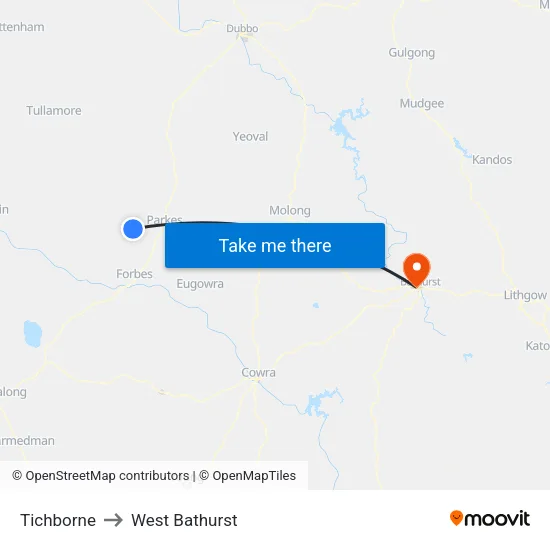 Tichborne to West Bathurst map