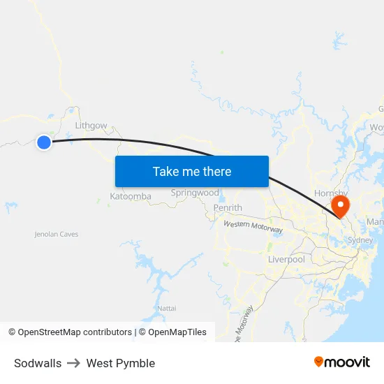 Sodwalls to West Pymble map