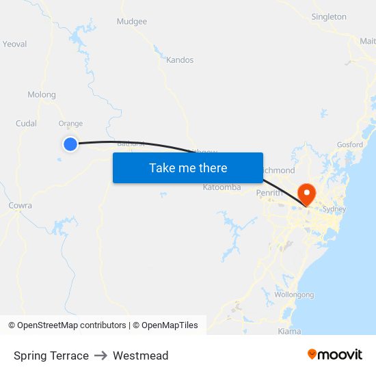 Spring Terrace to Westmead map
