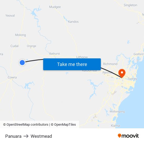 Panuara to Westmead map