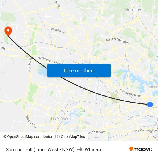 Summer Hill (Inner West - NSW) to Whalan map