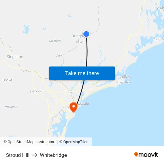 Stroud Hill to Whitebridge map