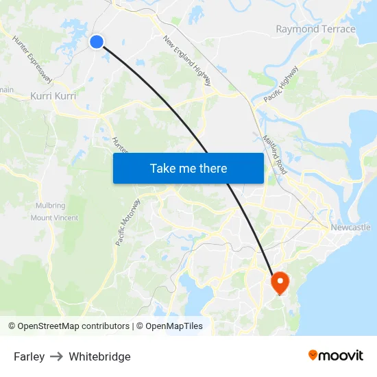 Farley to Whitebridge map