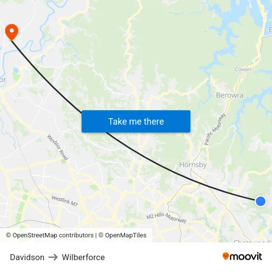 Davidson to Wilberforce map