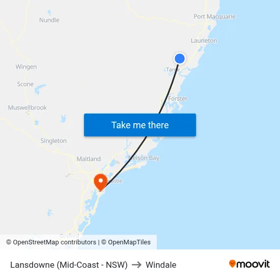 Lansdowne (Mid-Coast - NSW) to Windale map