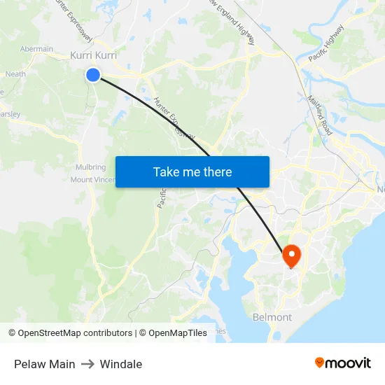 Pelaw Main to Windale map