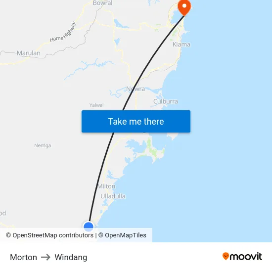 Morton to Windang map