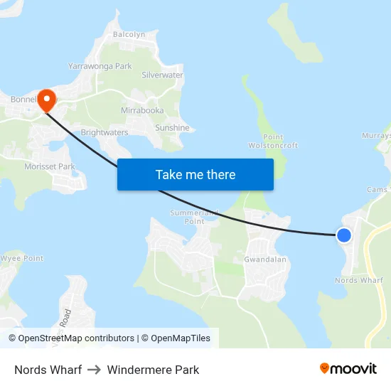 Nords Wharf to Windermere Park map
