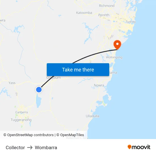 Collector to Wombarra map