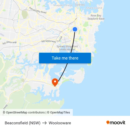 Beaconsfield (NSW) to Woolooware map
