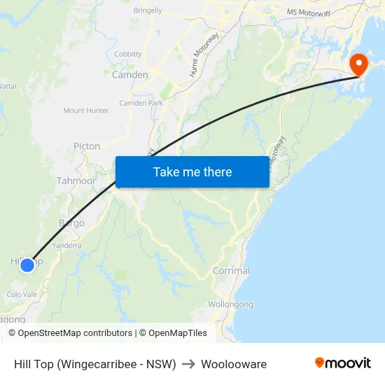Hill Top (Wingecarribee - NSW) to Woolooware map