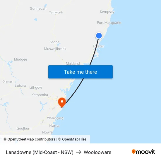 Lansdowne (Mid-Coast - NSW) to Woolooware map