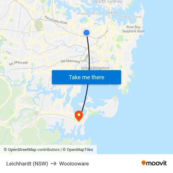 Leichhardt (NSW) to Woolooware map