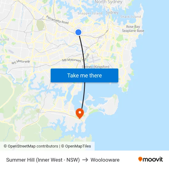 Summer Hill (Inner West - NSW) to Woolooware map
