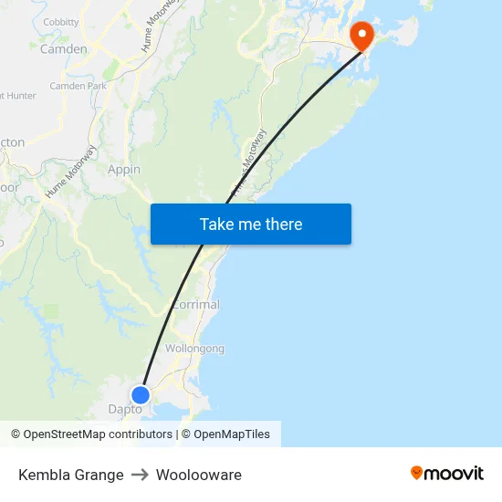 Kembla Grange to Woolooware map