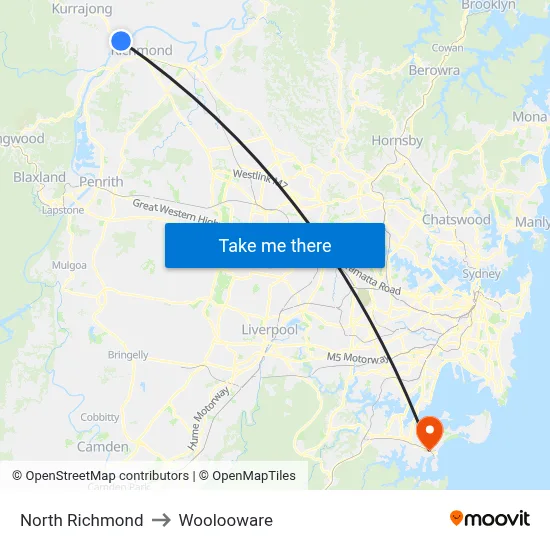 North Richmond to Woolooware map