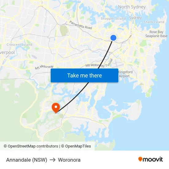 Annandale (NSW) to Woronora map