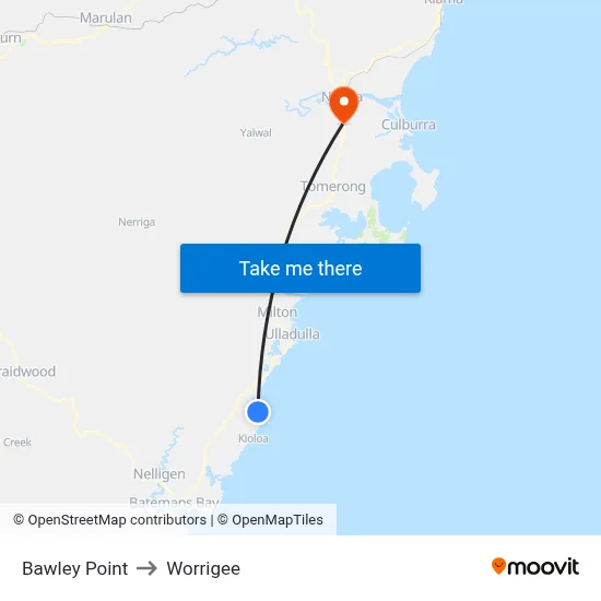 Bawley Point to Worrigee map