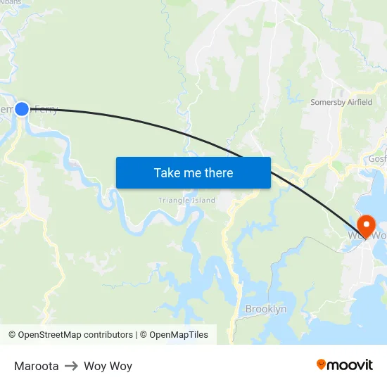 Maroota to Woy Woy map