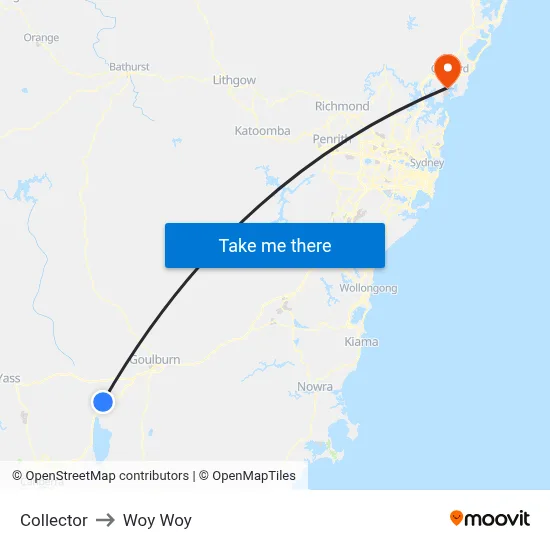 Collector to Woy Woy map