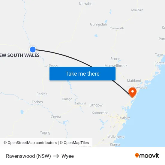 Ravenswood (NSW) to Wyee map