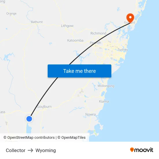 Collector to Wyoming map
