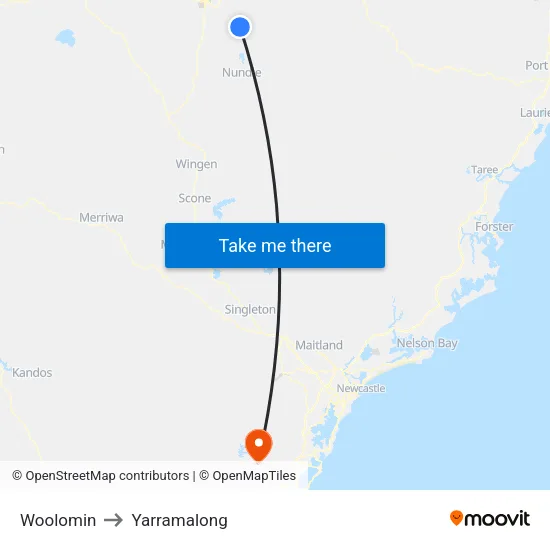 Woolomin to Yarramalong map