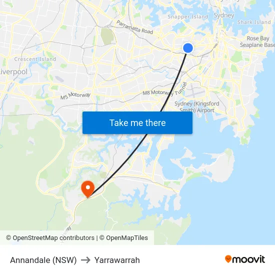 Annandale (NSW) to Yarrawarrah map