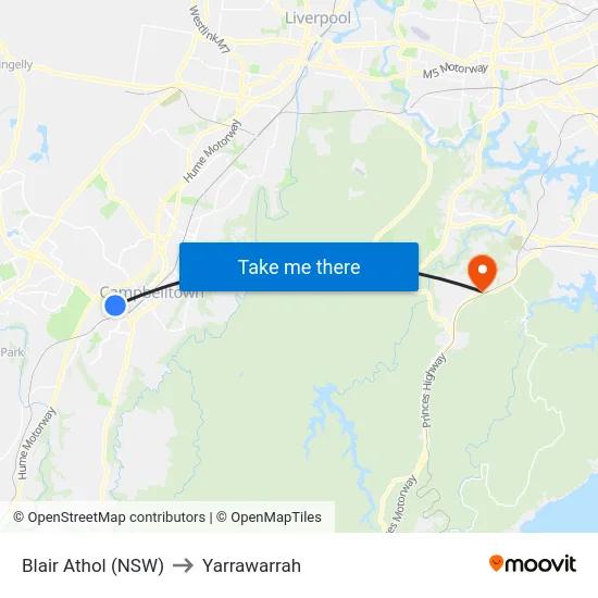 Blair Athol (NSW) to Yarrawarrah map