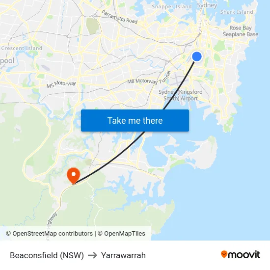 Beaconsfield (NSW) to Yarrawarrah map