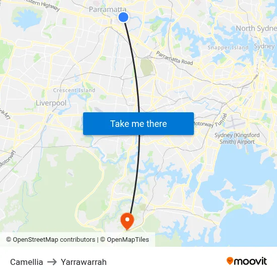 Camellia to Yarrawarrah map