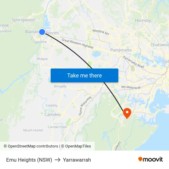 Emu Heights (NSW) to Yarrawarrah map