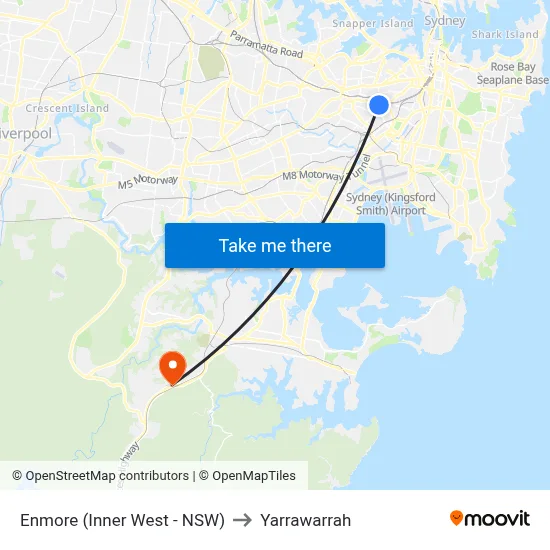 Enmore (Inner West - NSW) to Yarrawarrah map