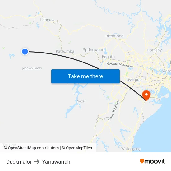 Duckmaloi to Yarrawarrah map