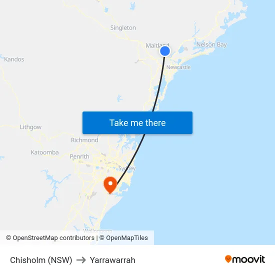 Chisholm (NSW) to Yarrawarrah map