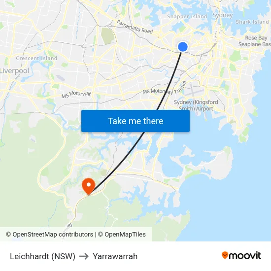 Leichhardt (NSW) to Yarrawarrah map