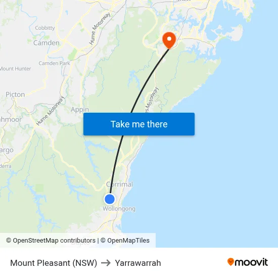 Mount Pleasant (NSW) to Yarrawarrah map