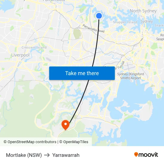 Mortlake (NSW) to Yarrawarrah map
