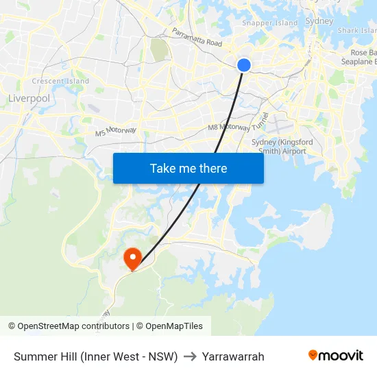 Summer Hill (Inner West - NSW) to Yarrawarrah map