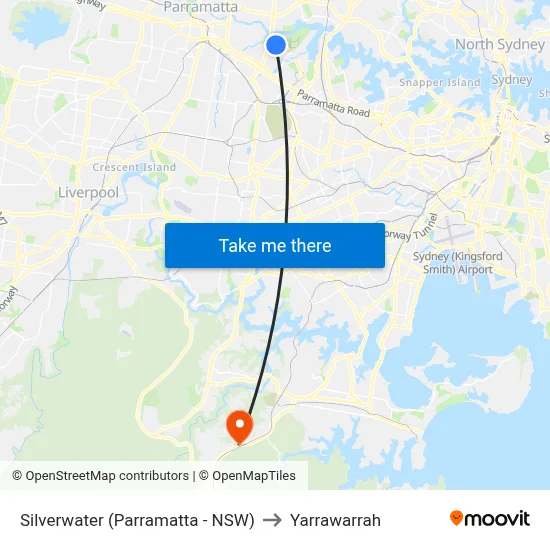 Silverwater (Parramatta - NSW) to Yarrawarrah map