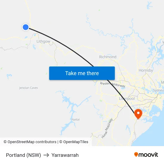 Portland (NSW) to Yarrawarrah map
