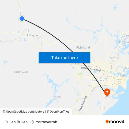 Cullen Bullen to Yarrawarrah map