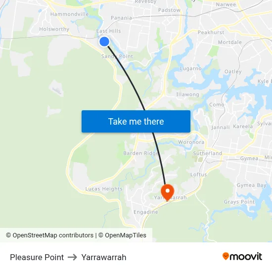 Pleasure Point to Yarrawarrah map