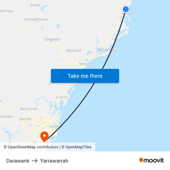 Darawank to Yarrawarrah map