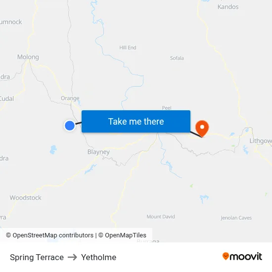 Spring Terrace to Yetholme map